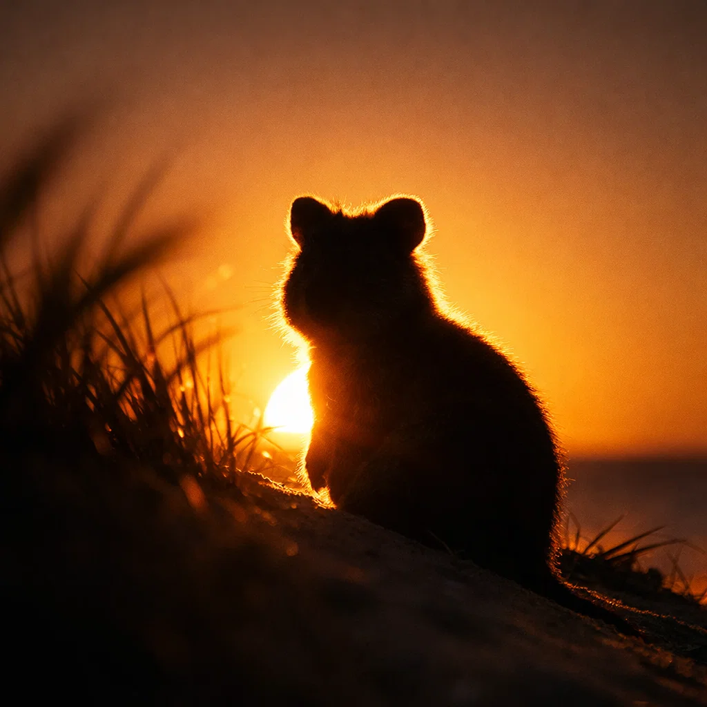 Quokka Sunset Silhouette